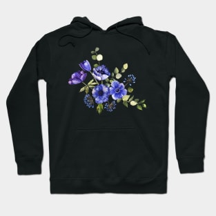 Blue Flowers Hoodie